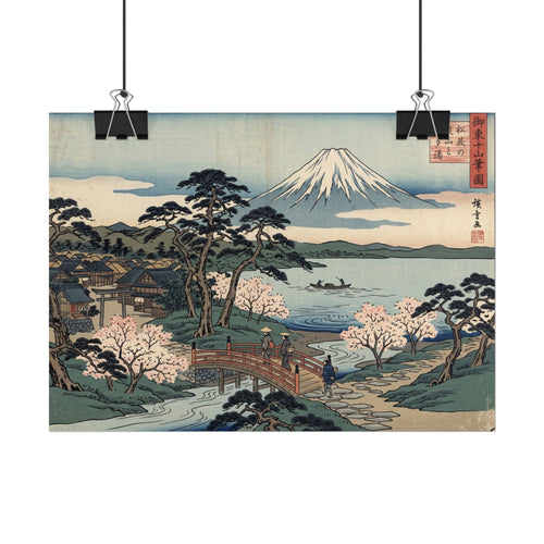 Hokusai Mount Fuji Rolled Poster — Japanese Woodblock Art Print