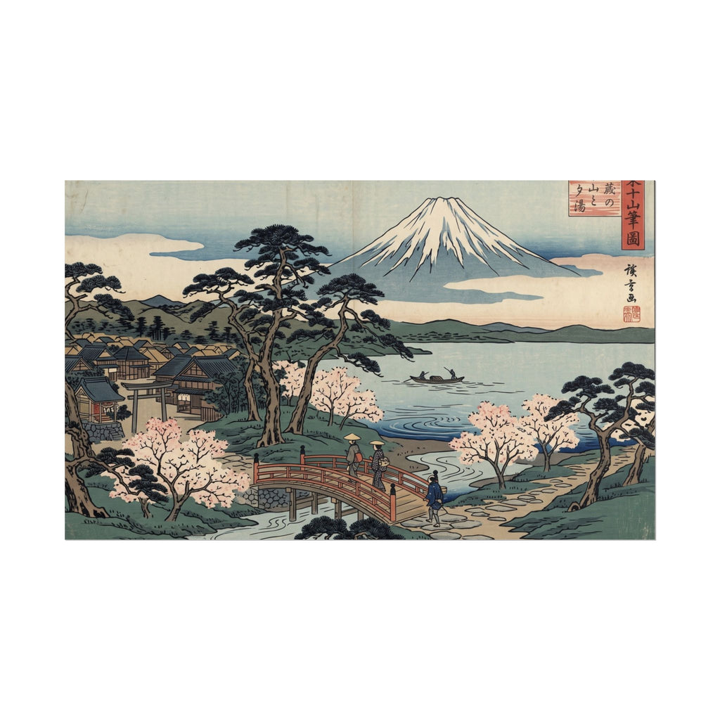 Hokusai Mount Fuji Rolled Poster — Japanese Woodblock Art Print