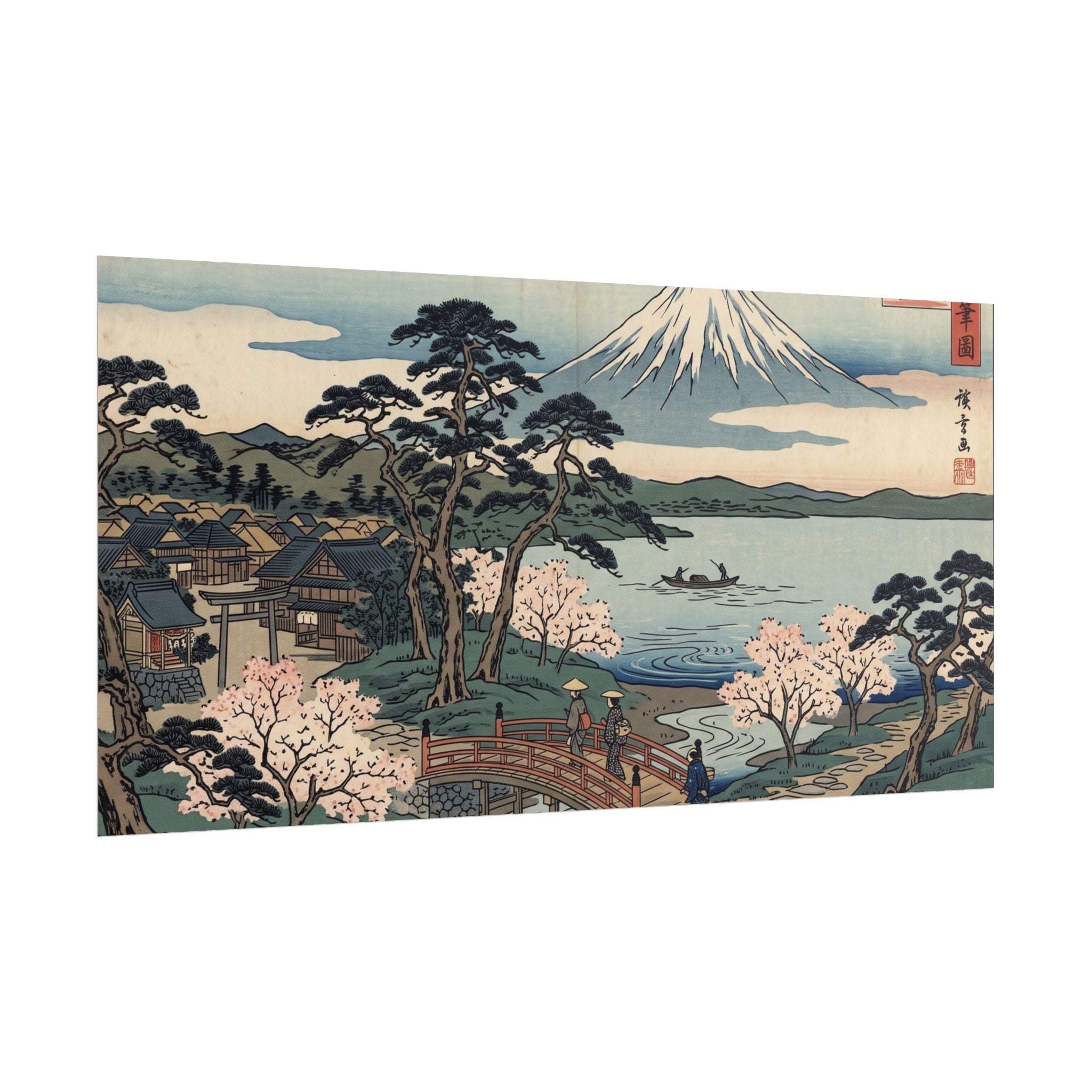 Hokusai Mount Fuji Rolled Poster — Japanese Woodblock Art Print