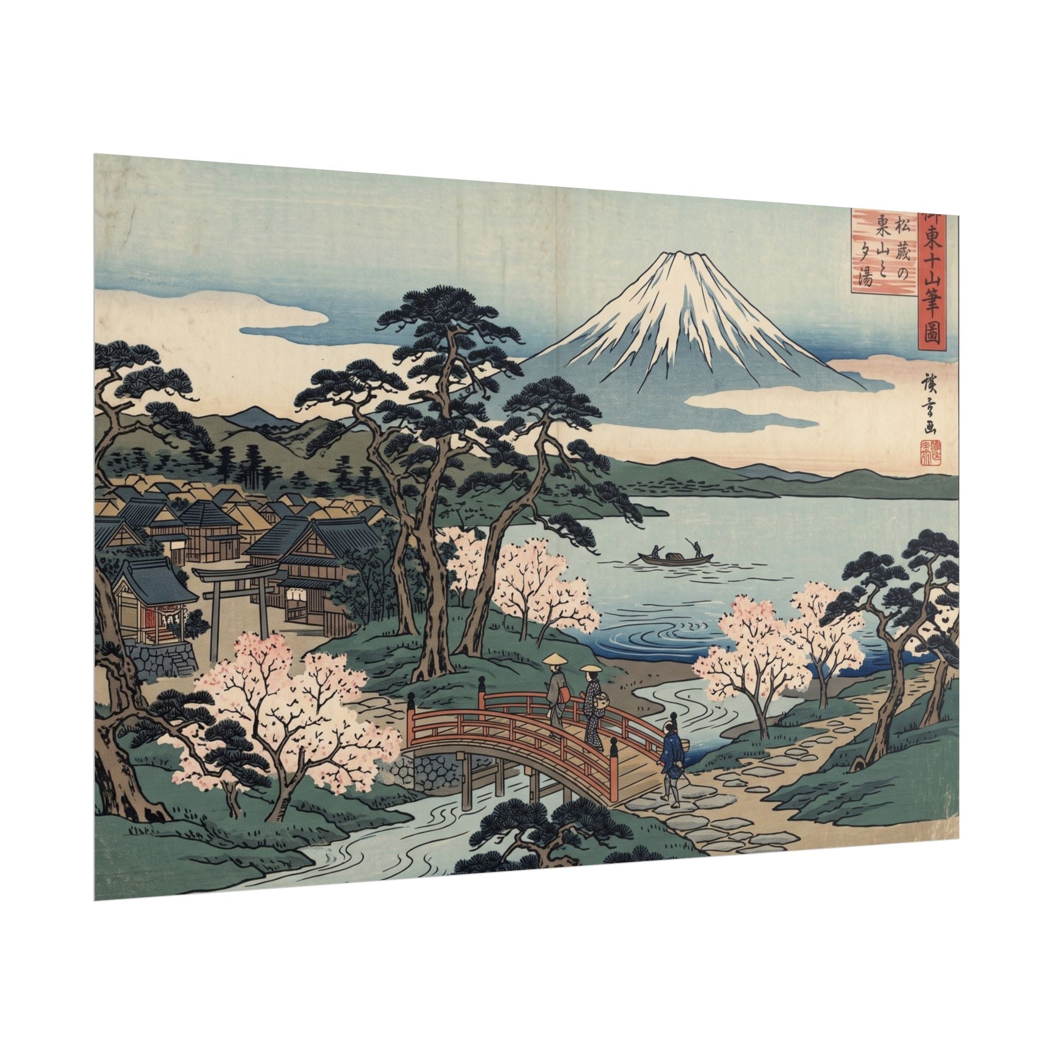 Hokusai Mount Fuji Rolled Poster — Japanese Woodblock Art Print